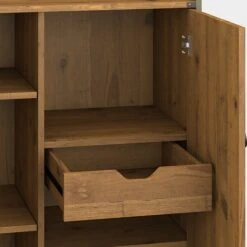 Kathy Ireland® Home By Bush Furniture Ironworks 42"H Storage Cabinet With Doors, Vintage Golden Pine (KI50109-03) -Popular Furniture sp87347676 s7