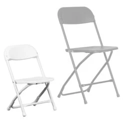 Flash Furniture Kids Plastic Armless Folding Chair, White, 10/Pack (10YKIDWH) -Popular Furniture sp88869836 s7