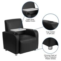Flash Furniture Leather Guest Chair, Black (BT8217BK) 11 Flash Furniture Leather Guest Chair, Black (BT8217BK) -Popular Furniture sp89550905 s7