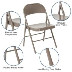 Flash Furniture HERCULES Series Metal Folding Chair (BDF002GY) -Popular Furniture sp89555721 s7