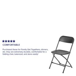 Flash Furniture HERCULES Series Plastic Banquet/Reception Chair, Black, 2/Pack (2LEL3BLACK) -Popular Furniture sp89555745 s7