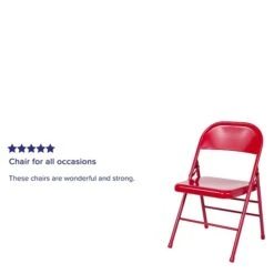 Flash Furniture HERCULES Series Metal Folding Chair, 4/Pk (4BDF002RED) -Popular Furniture sp89555803 s7