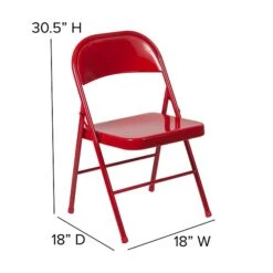 Flash Furniture HERCULES Series Metal Folding Chair, 4/Pk (4BDF002RED) -Popular Furniture sp89555804 s7