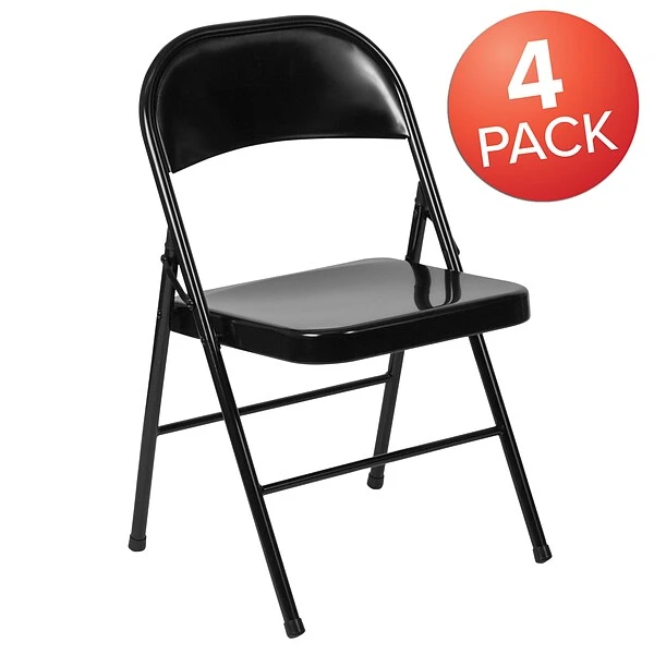 Flash Furniture HERCULES Series Metal Folding Chair, 4/Pk (4BDF002BK) 2 Flash Furniture HERCULES Series Metal Folding Chair, 4/Pk (4BDF002BK) - Image 2