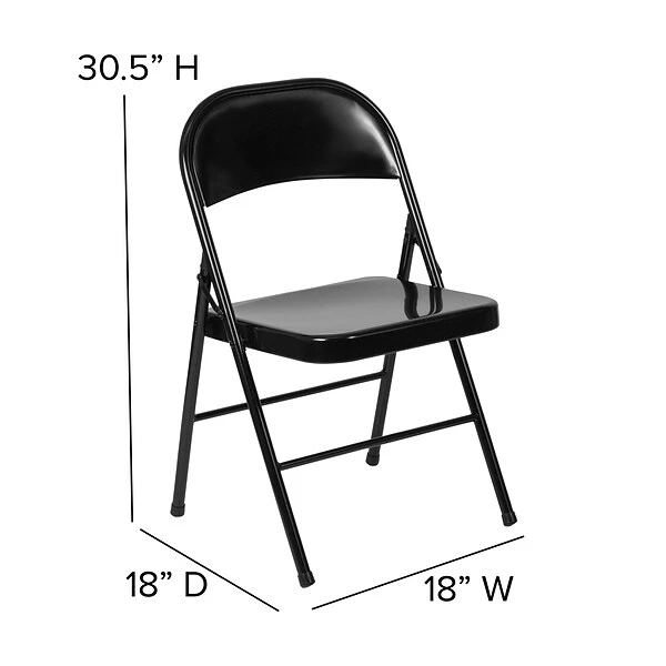 Flash Furniture HERCULES Series Metal Folding Chair, 4/Pk (4BDF002BK) 6 Flash Furniture HERCULES Series Metal Folding Chair, 4/Pk (4BDF002BK) - Image 6