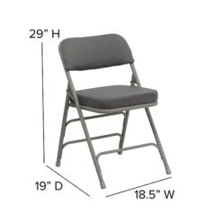 Flash Furniture HERCULES Series Fabric Folding Chair, Gray, 2/Pack (2HAMC320AFGRY) -Popular Furniture sp89555856 s7