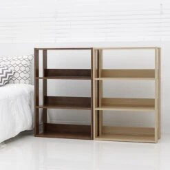 IRIS® Mado 3-Shelf Open Wood Shelving Unit, Light Brown (596228) -Popular Furniture sp9614672 s7